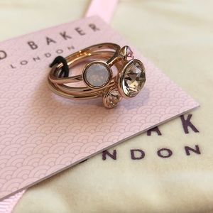 Ted Baker Jewel Stack Ring - Rose Gold/Pink